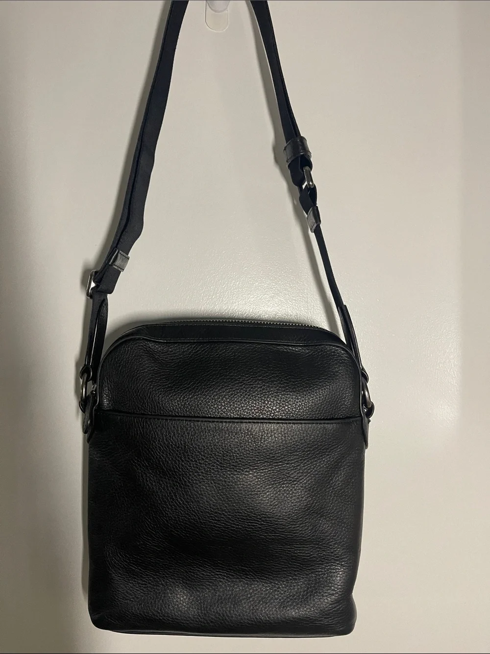 Coach Men’s Houston Black Pebbled Leather Flight Crossbody Bag - Picture 3 of 16